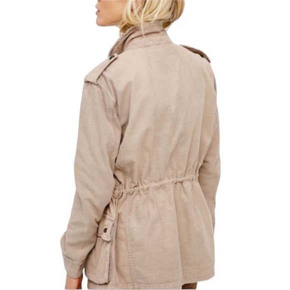 FREE PEOPLE Khaki Not Your Brothers Surplus Utility Jacket - Picture 2 of 11